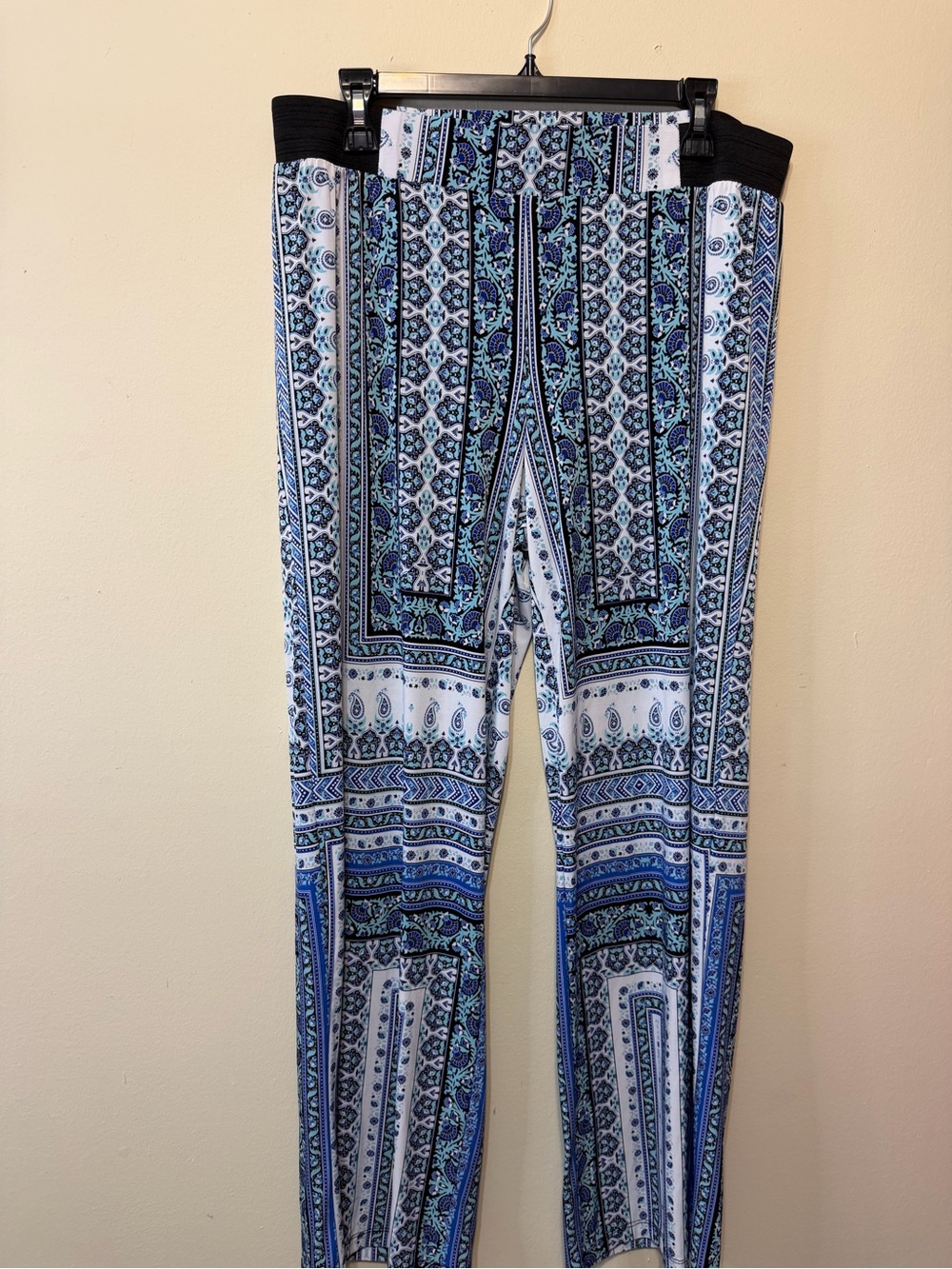 INC xl Women's Blue Patterned Pull-On Pants 2439